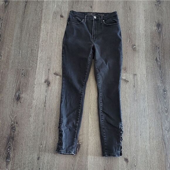 Women's Rock & Republic Black Wash High Roller High-Waisted Skinny Jeans Size 8 - Picture 2 of 11